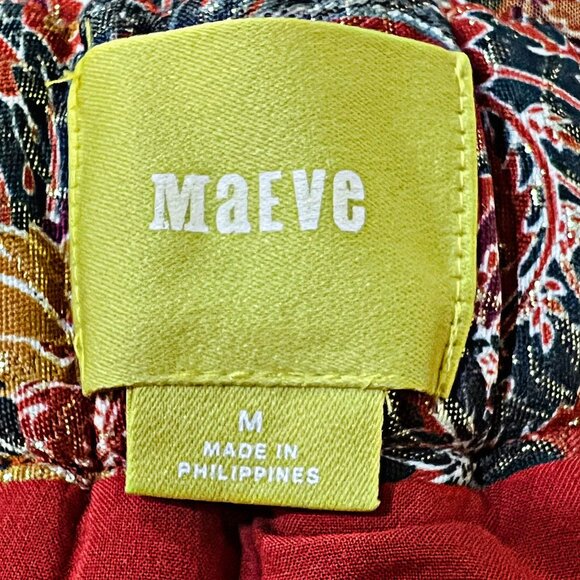 Anthropologie Maeve Pleated A-Line Mini Skirt Floral Rosia Print Pockets Bottom - Picture 10 of 12